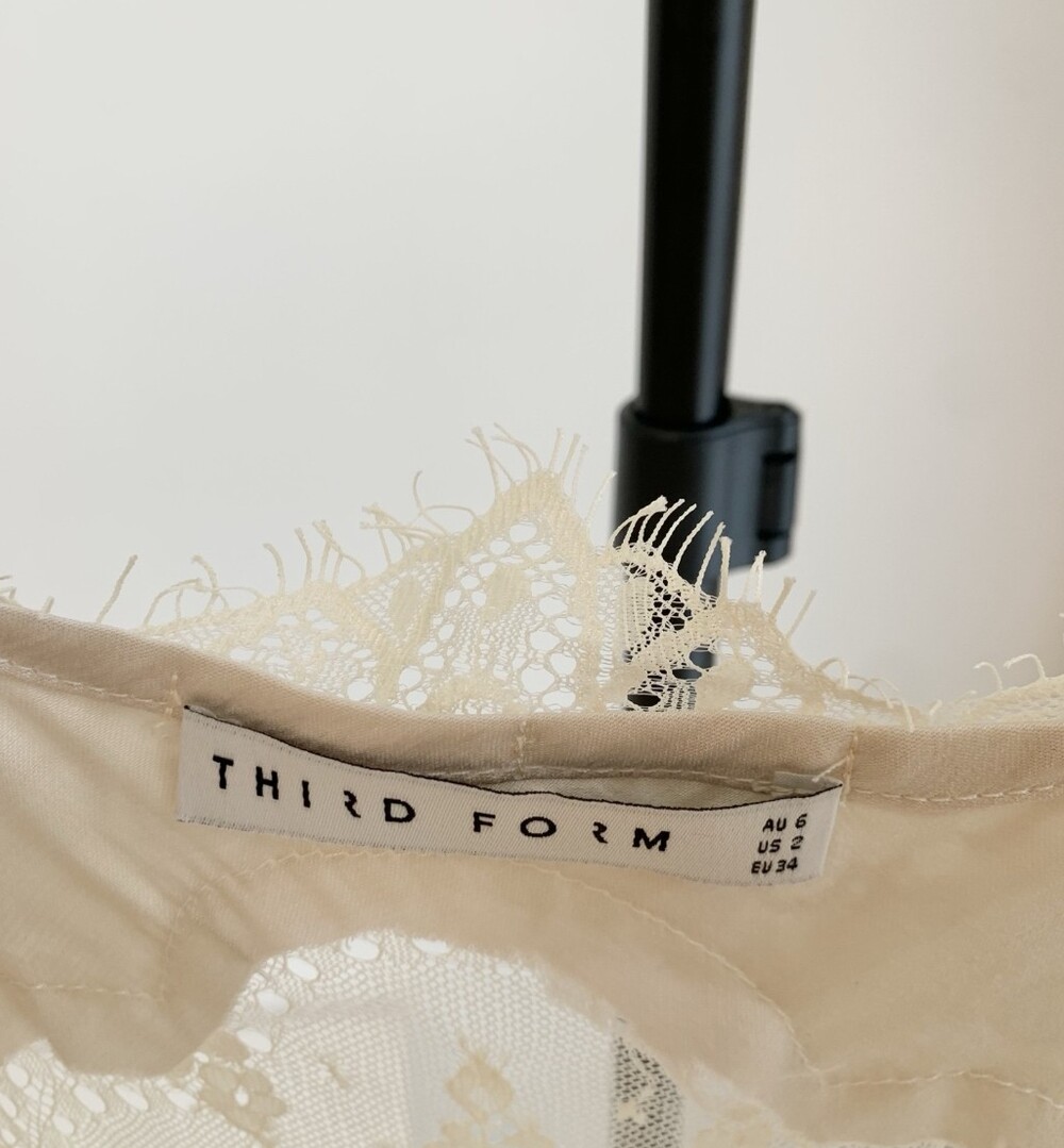 Third Form VISIONS LACE FLOOR LENGTH DRESS | Butter Cream - Picture 15 of 16